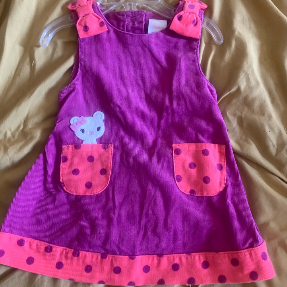 Gymboree Purple and Pink Polka Dot Kids Casual Dress
